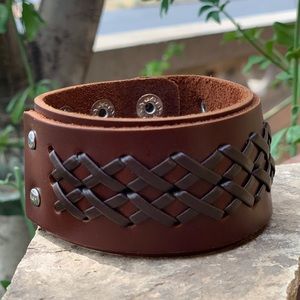 Brown Leather Cuff